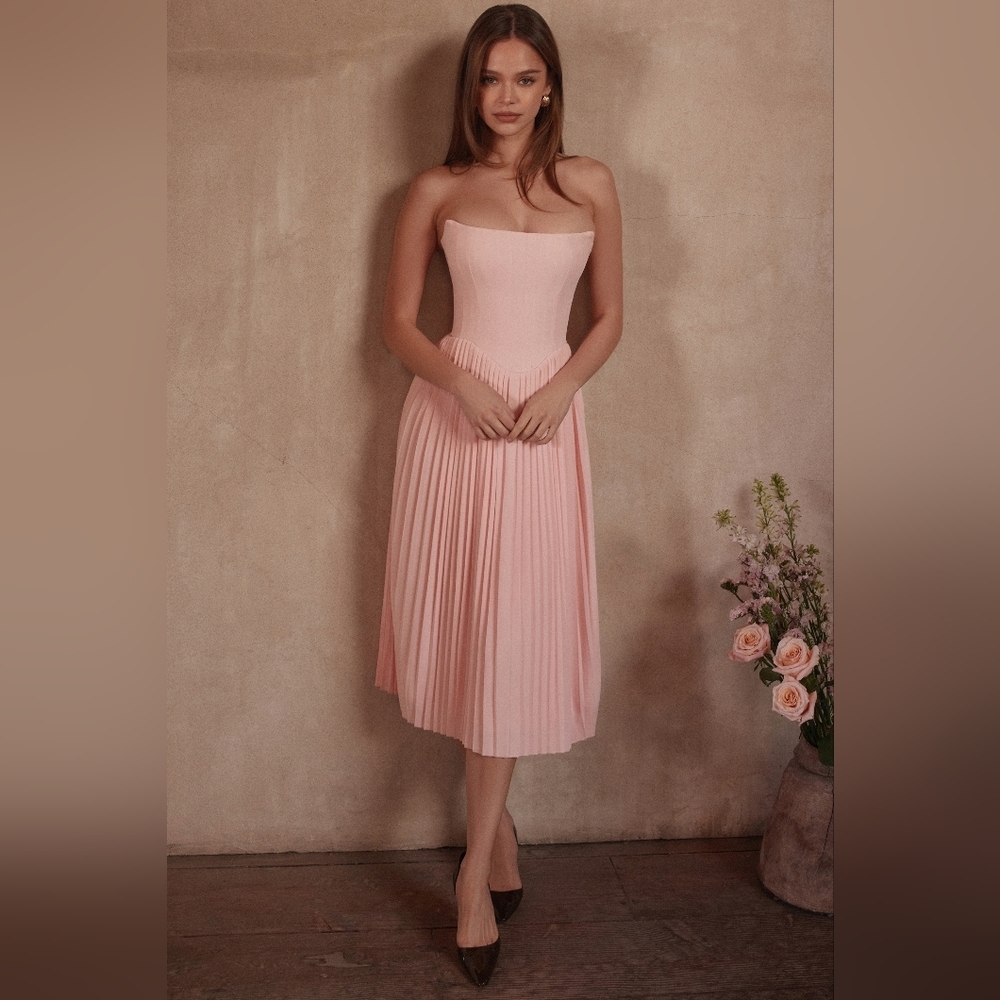 Pink Pleated House of CB 'Marci'- Small